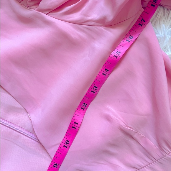 1.STATE Puff Sleeve Tiered Mini Dress – V-Neck – Pink – Size S - Picture 9 of 15